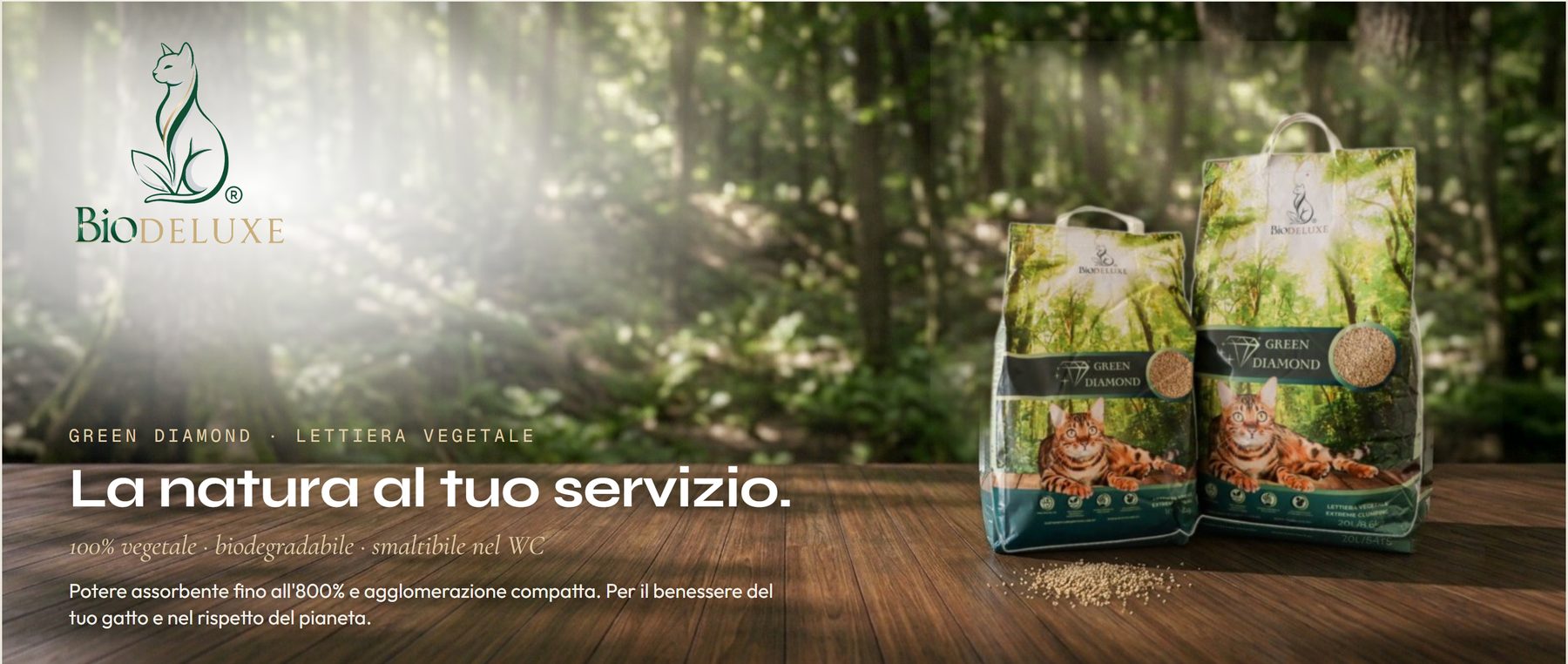 Green Diamond lettiera vegetale BioDeluxe